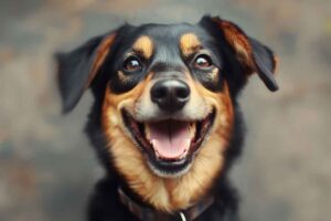 glücklicher Hund