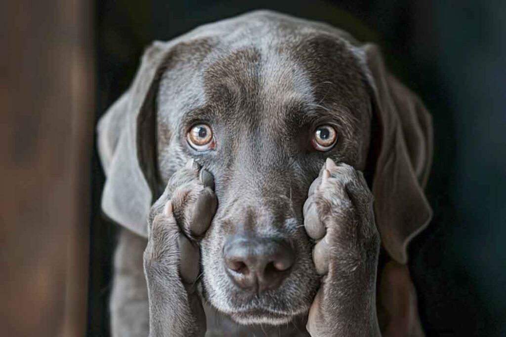 trauriger Hund