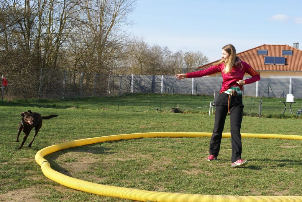 Anna in der Hundeschule